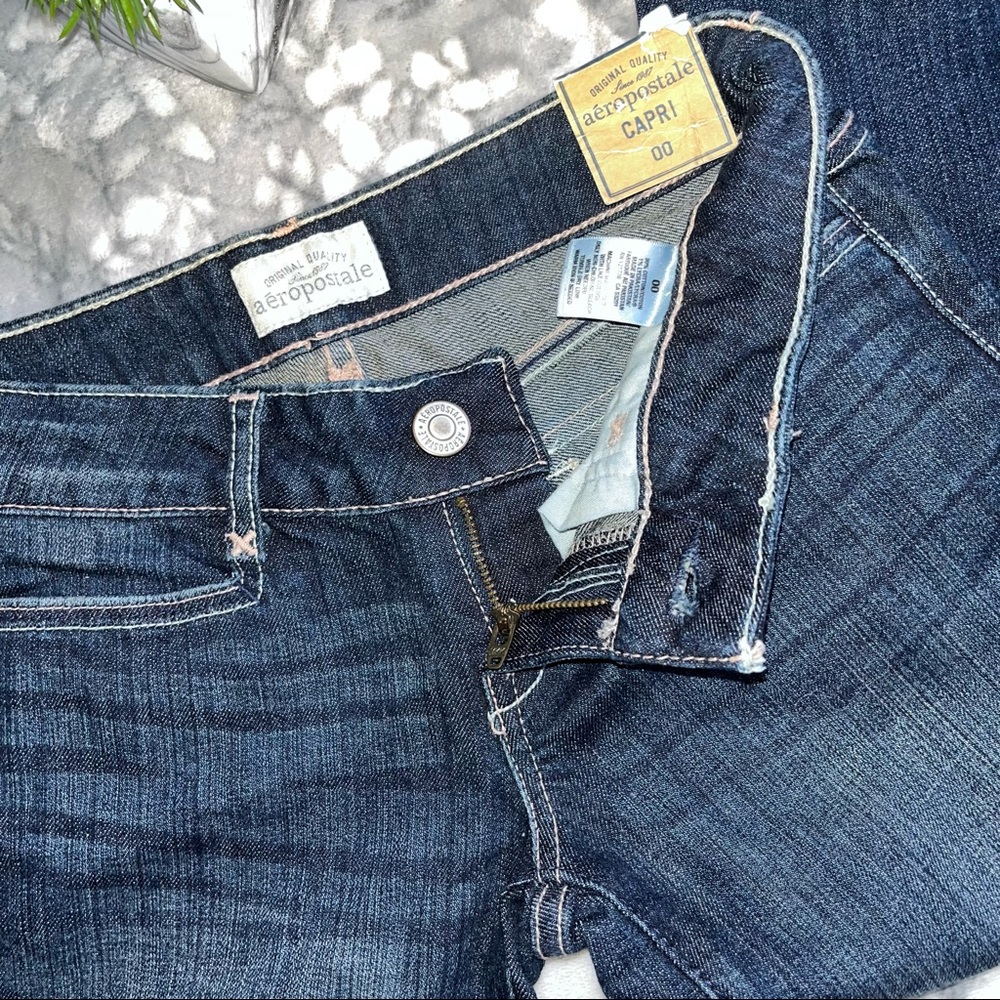 NWT Aeropostale Vintage Low Rise Capri Jeans | Y2K Cropped Denim Capris - Picture 10 of 11